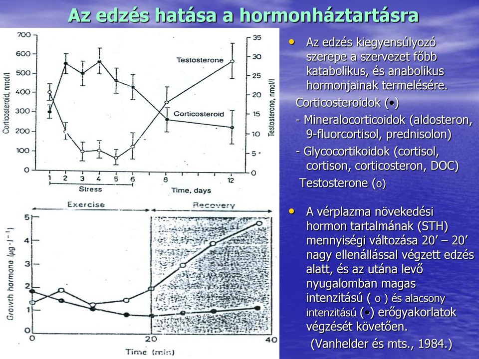 corticosteron, DOC) Testosterone (o) A vérplazma növekedési hormon tartalmának (STH) mennyiségi változása 20 20 nagy ellenállással végzett