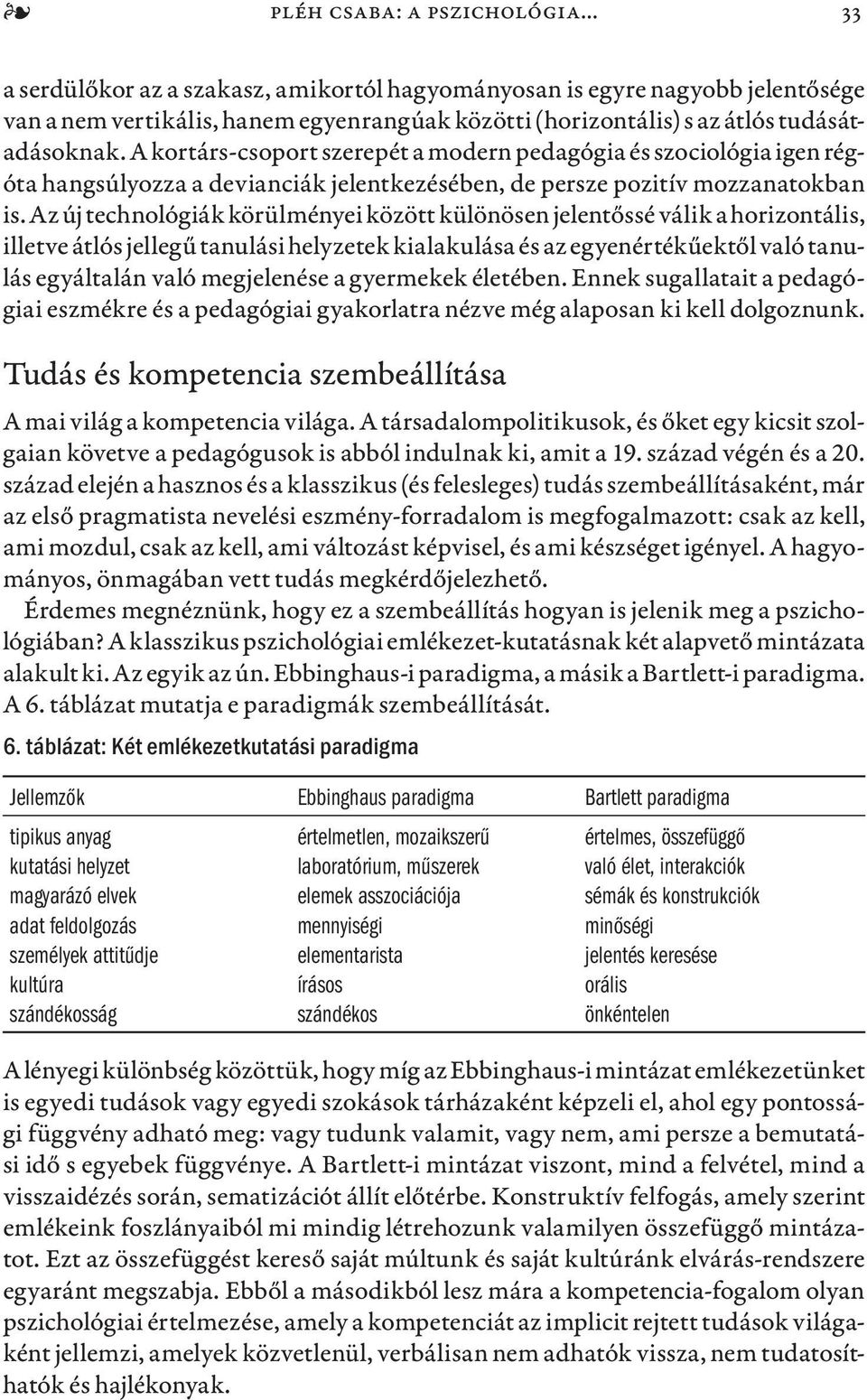 Az új technológiák körülményei között különösen jelentőssé válik a horizontális, illetve átlós jellegű tanulási helyzetek kialakulása és az egyenértékűektől való tanulás egyáltalán való megjelenése a