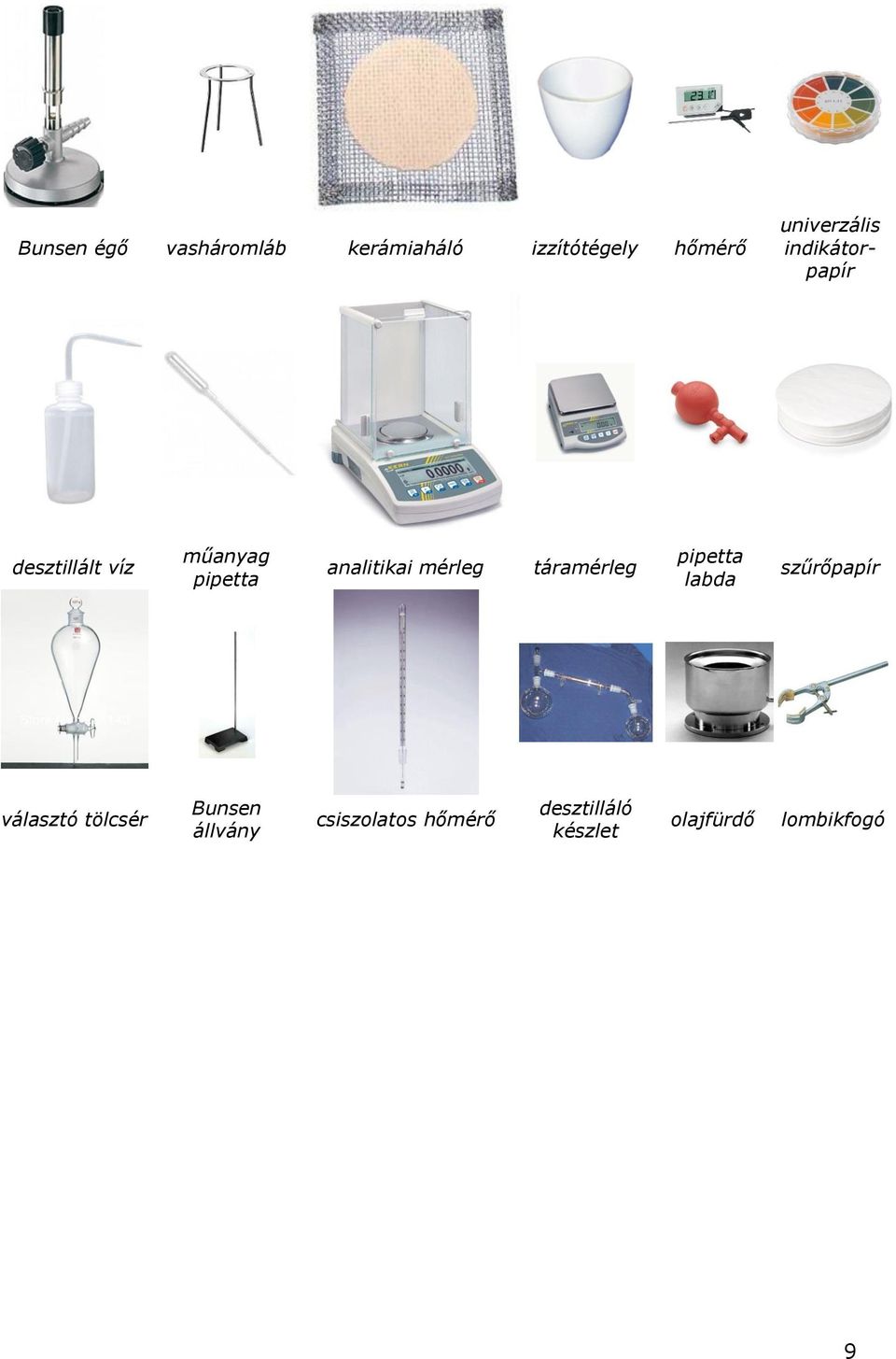 analitikai mérleg táramérleg pipetta labda szűrőpapír választó