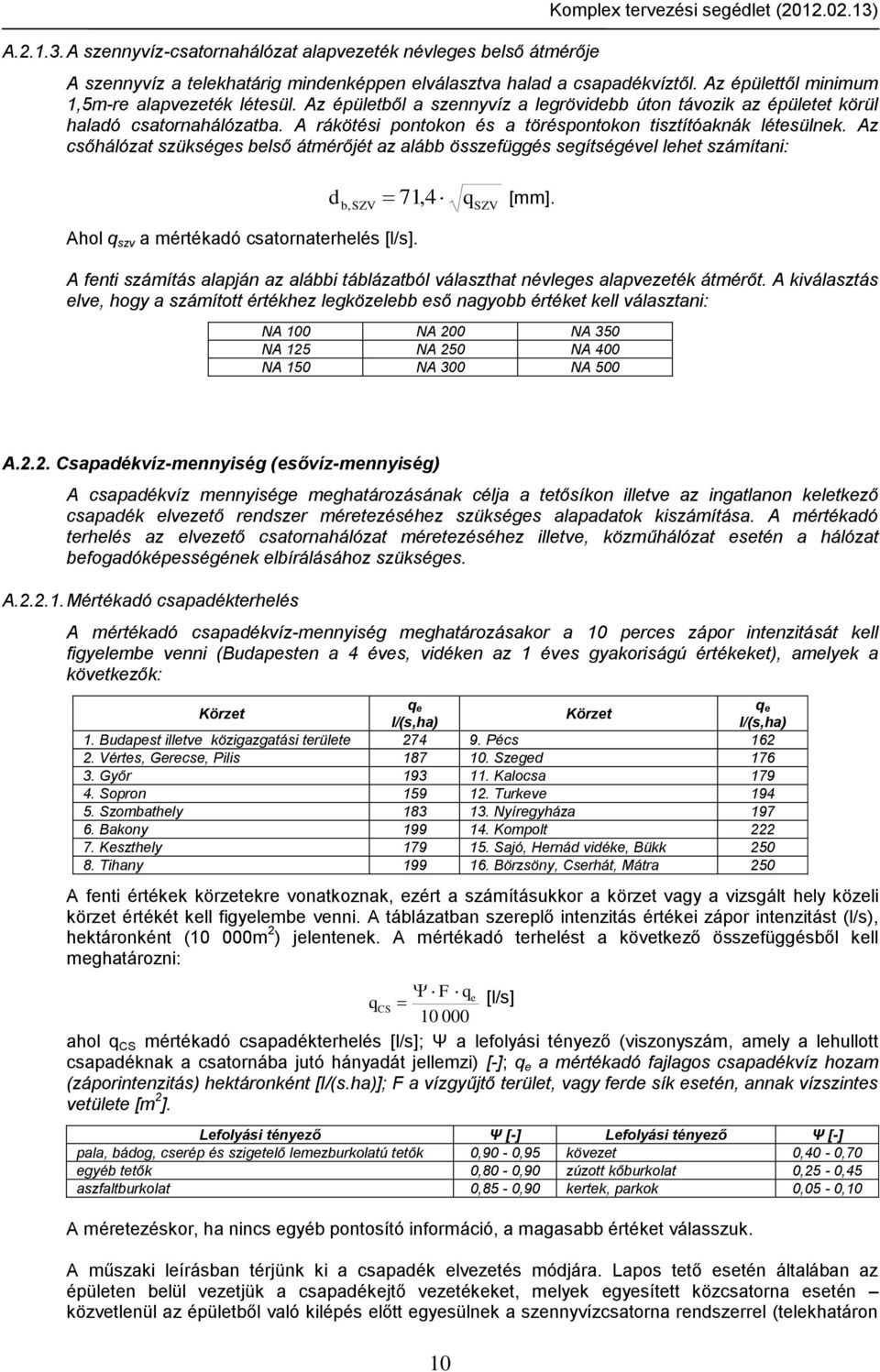 A rákötési pontokon és a töréspontokon tisztítóaknák létesülnek.