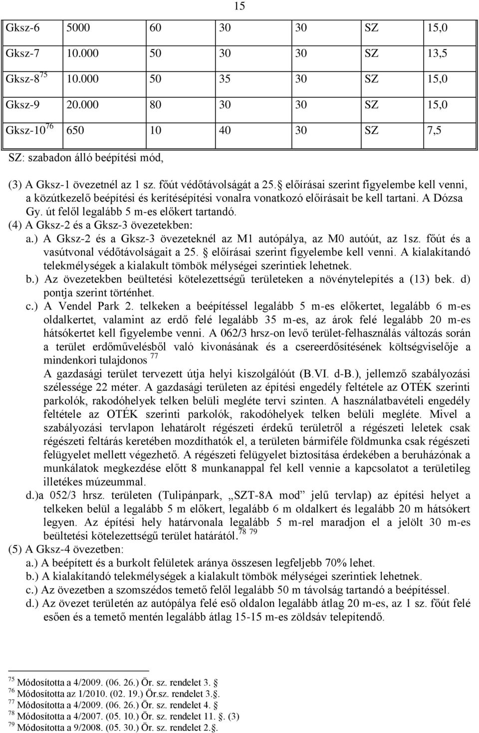 előírásai szerint figyelembe kell venni, a közútkezelő beépítési és kerítésépítési vonalra vonatkozó előírásait be kell tartani. A Dózsa Gy. út felől legalább 5 m-es előkert tartandó.