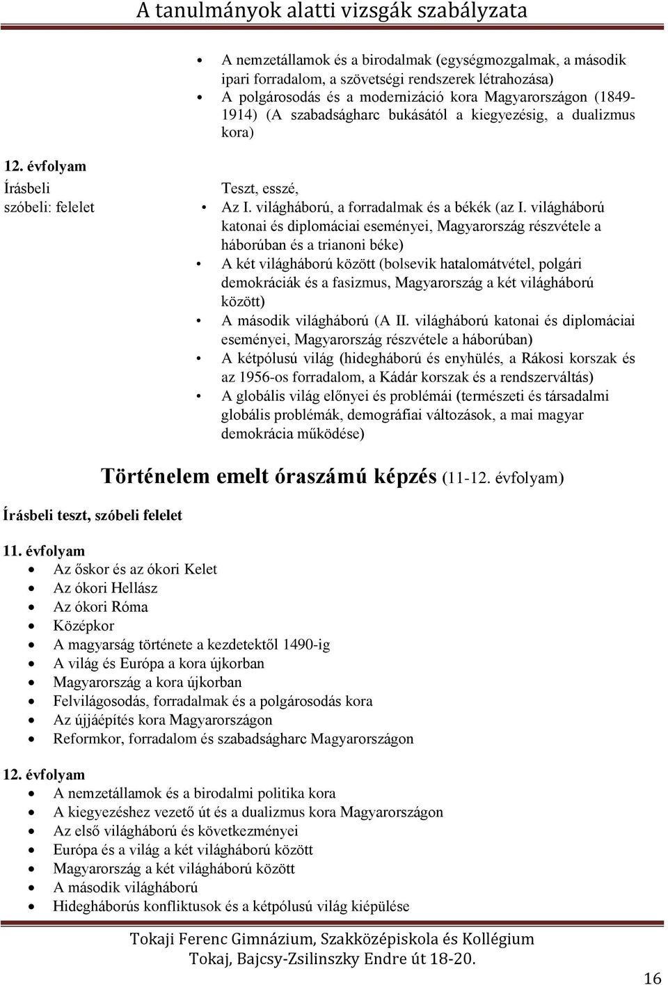 világháború katonai és diplomáciai eseményei, Magyarország részvétele a háborúban és a trianoni béke) A két világháború között (bolsevik hatalomátvétel, polgári demokráciák és a fasizmus,