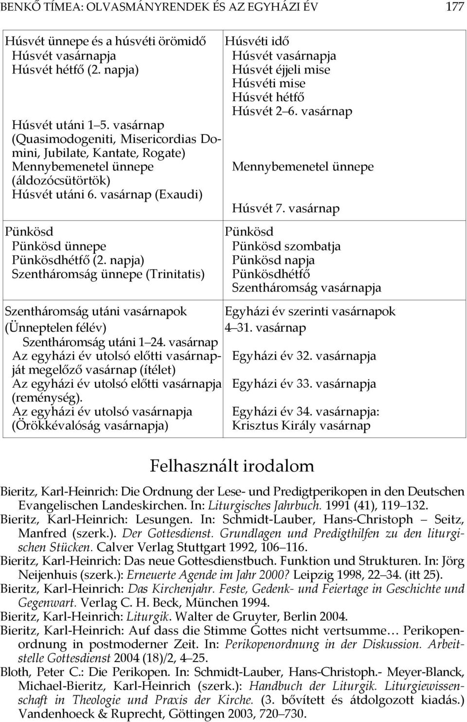 napja) Szentháromság ünnepe (Trinitatis) Szentháromság utáni vasárnapok (Ünneptelen félév) Szentháromság utáni 1 24.