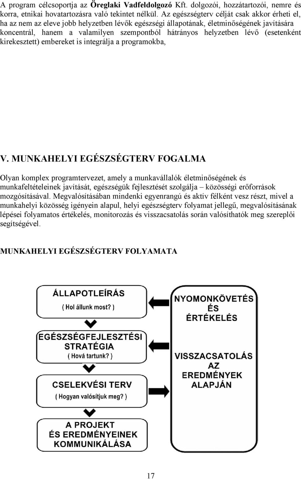 lévő (esetenként kirekesztett) embereket is integrálja a programokba, V.