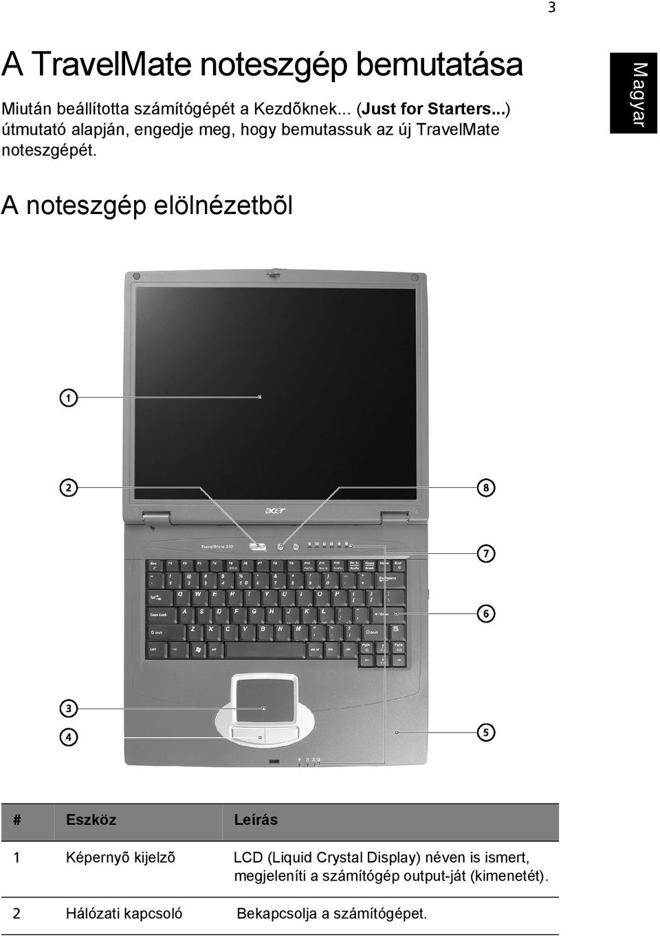 ..) útmutató alapján, engedje meg, hogy bemutassuk az új TravelMate noteszgépét.