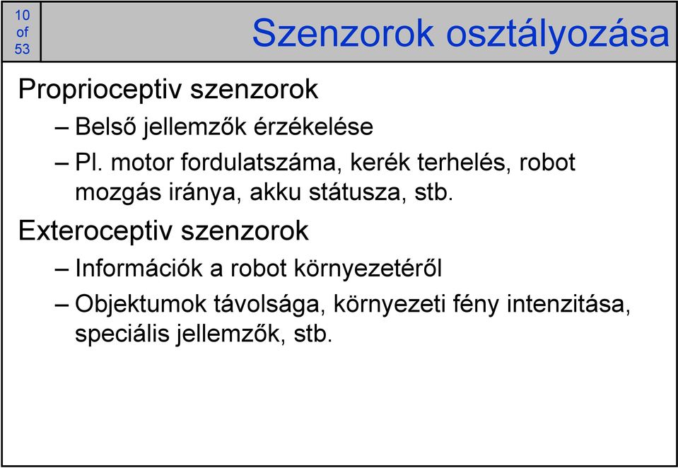 motor fordulatszáma, kerék terhelés, robot mozgás iránya, akku státusza,