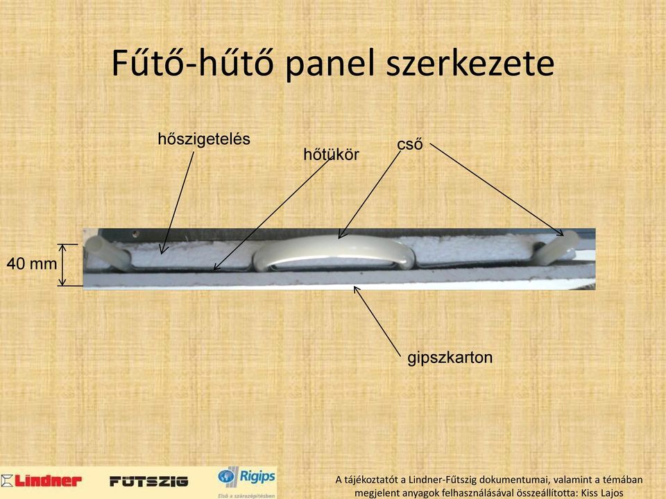 Fűtő-hűtő panel szerkezete