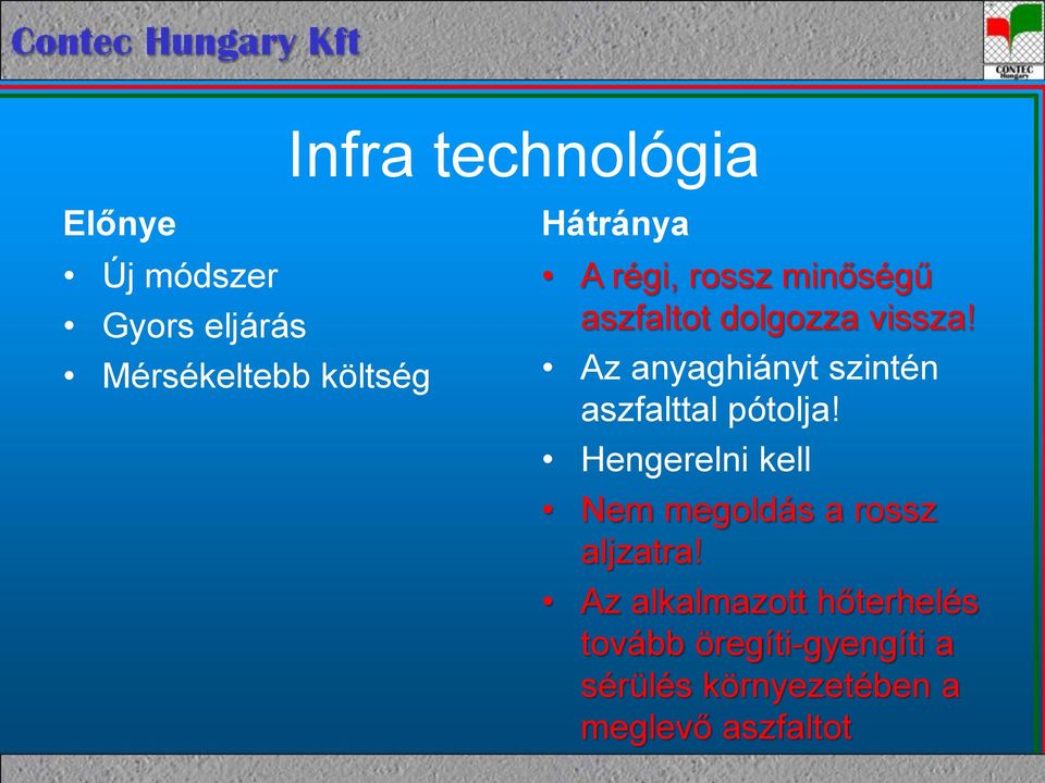 Az anyaghiányt szintén aszfalttal pótolja!