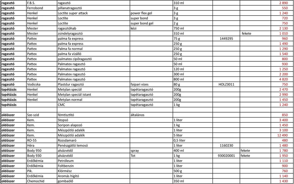 bond gel 2 g 750 ragasztó Mester ragasztóhab kézi 750 ml 2 130 ragasztó Mester zsindelyragasztó 310 ml fekete 1 010 ragasztó Pa$ex palma fa express 75 g 1449295 960 ragasztó Pa$ex palma fa express