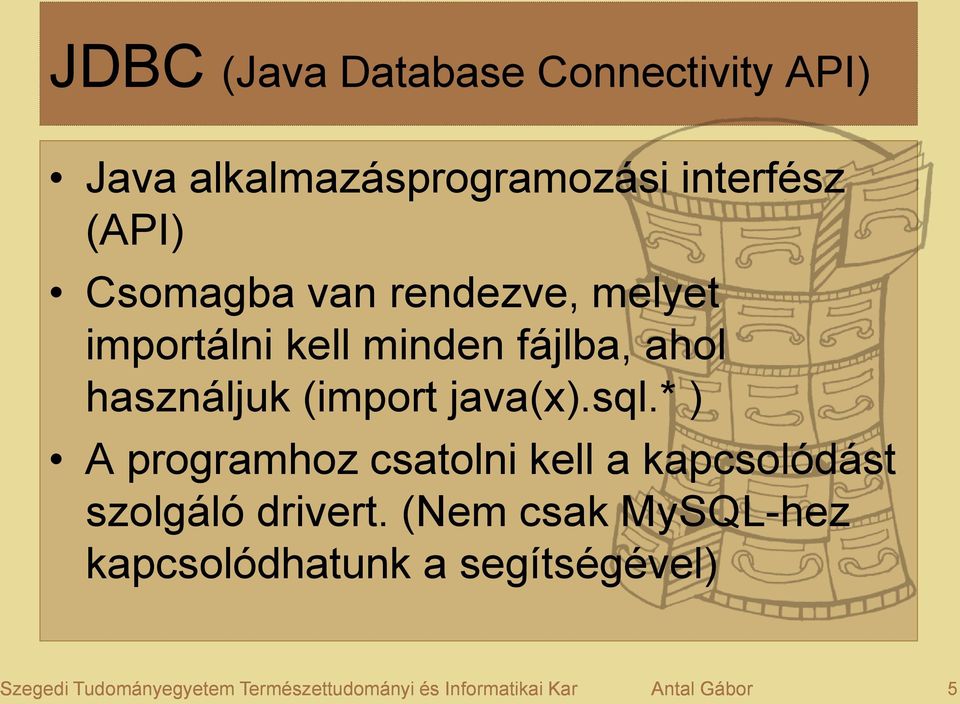 * ) A programhoz csatolni kell a kapcsolódást szolgáló drivert.