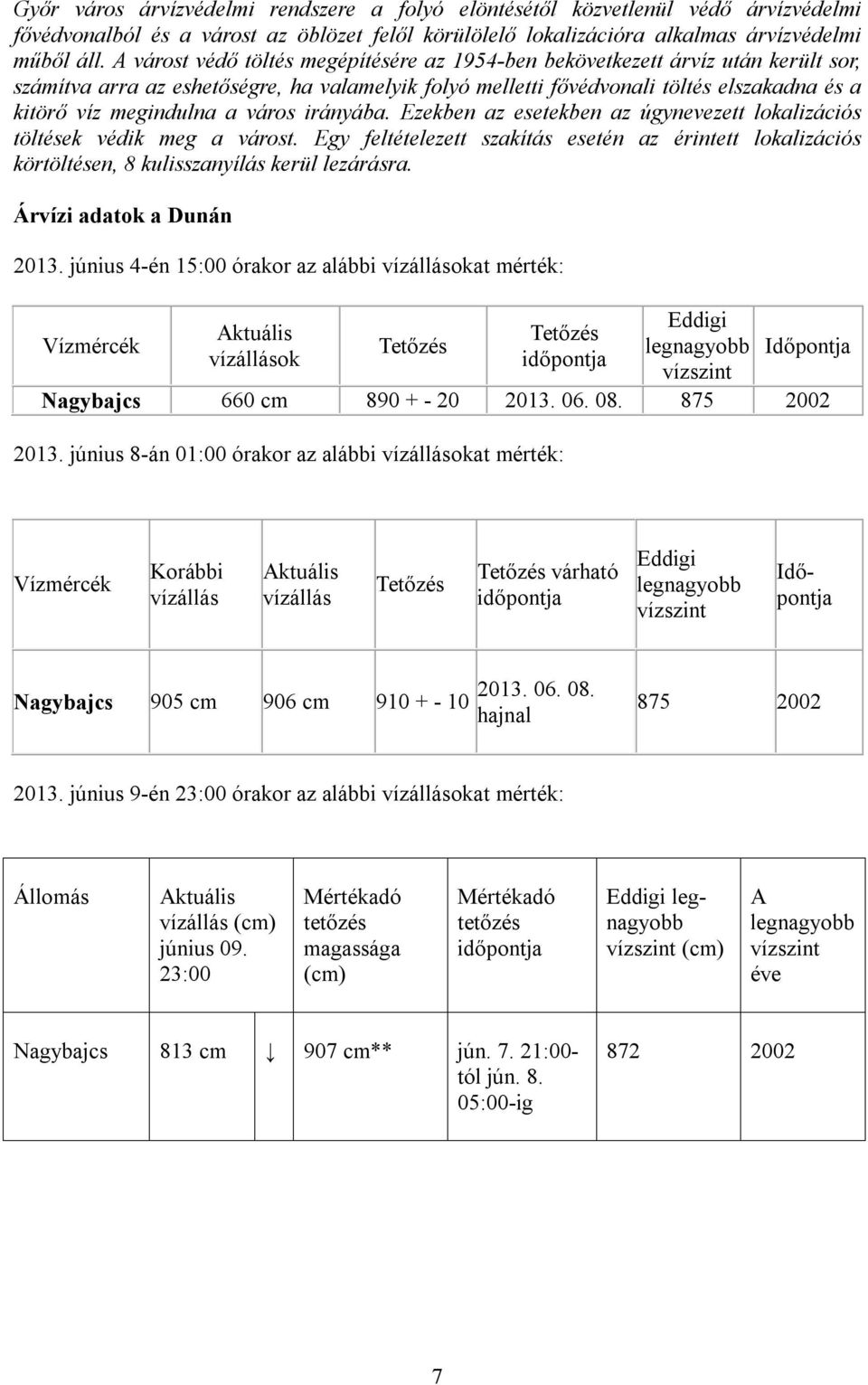 a város irányába. Ezekben az esetekben az úgynevezett lokalizációs töltések védik meg a várost.