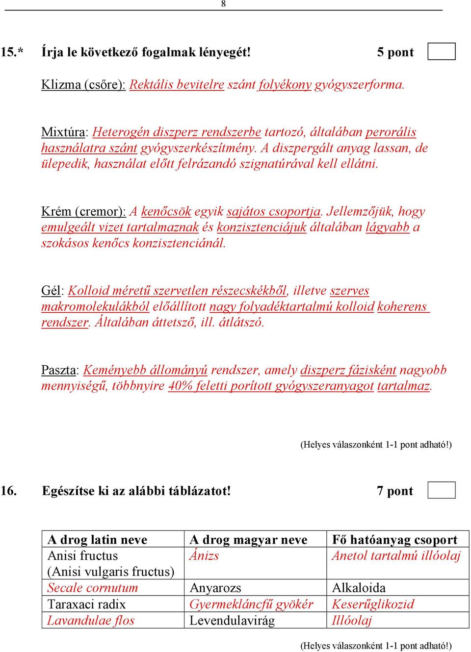 A diszpergált anyag lassan, de ülepedik, használat elıtt felrázandó szignatúrával kell ellátni. Krém (cremor): A kenıcsök egyik sajátos csoportja.