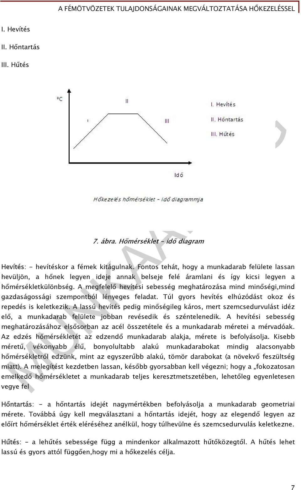 A megfelelő hevítési sebesség meghatározása mind minőségi,mind gazdaságossági szempontból lényeges feladat. Túl gyors hevítés elhúzódást okoz és repedés is keletkezik.