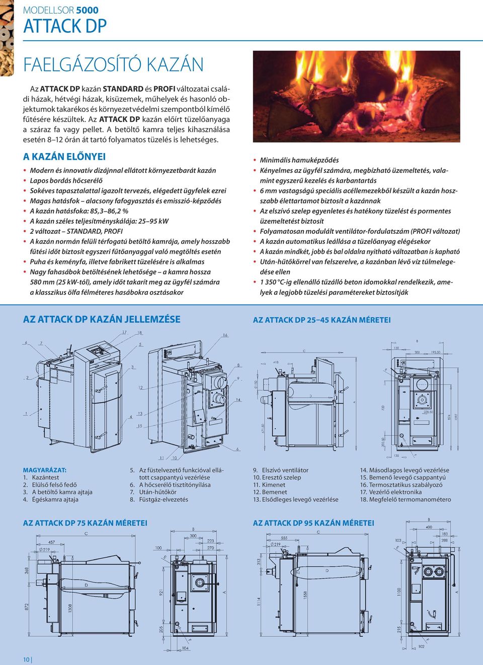 A KAZÁN ELŐNYEI y Modern és innovatív dizájnnal ellátott környezetbarát kazán y Lapos bordás hőcserélő y Sokéves tapasztalattal igazolt tervezés, elégedett ügyfelek ezrei y Magas hatásfok alacsony