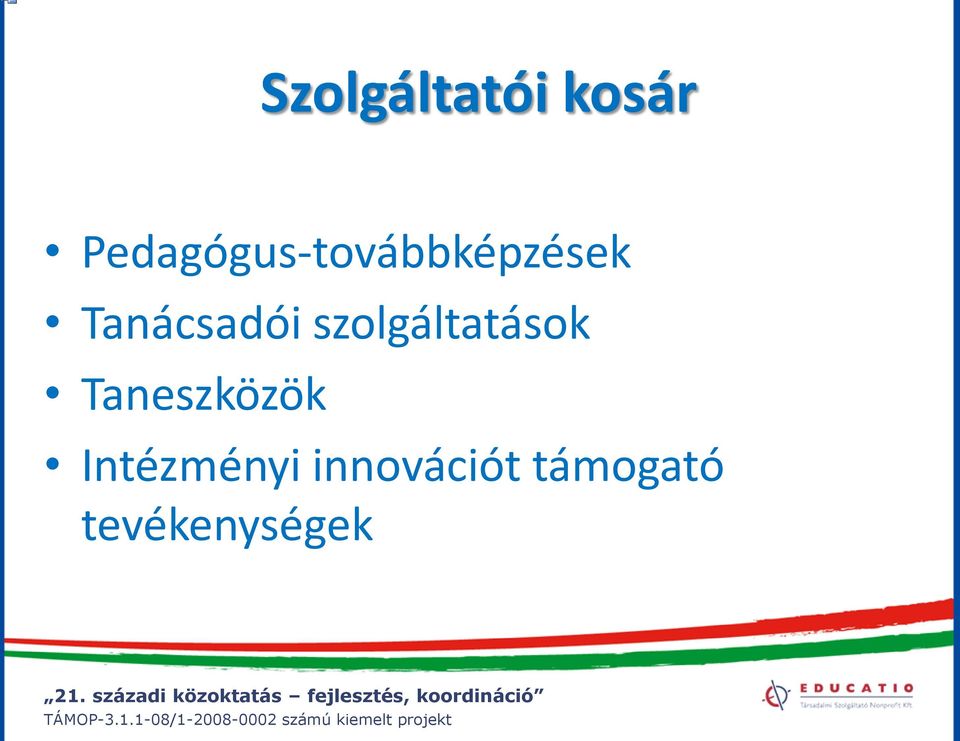 Tanácsadói szolgáltatások