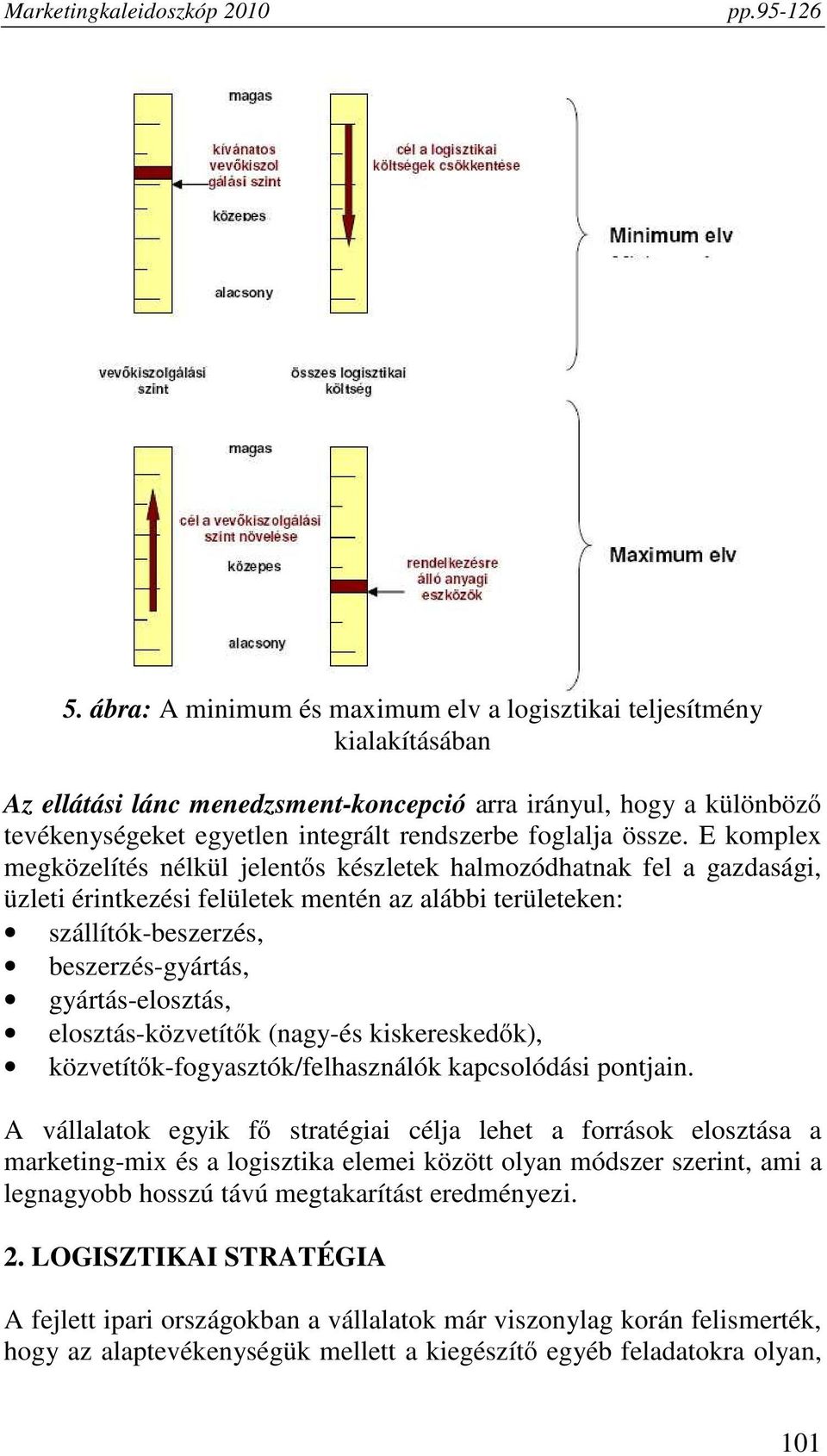 E komplex megközelítés nélkül jelentős készletek halmozódhatnak fel a gazdasági, üzleti érintkezési felületek mentén az alábbi területeken: szállítók-beszerzés, beszerzés-gyártás, gyártás-elosztás,