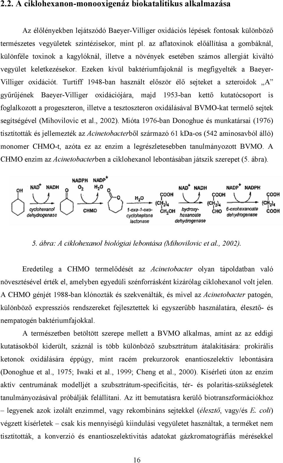 Ezeken kívül baktériumfajoknál is megfigyelték a Baeyer- Villiger oxidációt.