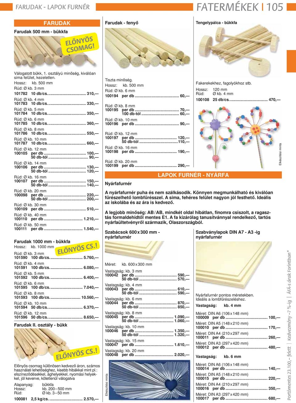 8 mm 101786 10 db/ cs.... 550, Rúd: Ø kb. 10 mm 101787 10 db/ cs.... 660, Rúd: Ø kb. 12 mm 100105 per db... 100, 50 db -tól... 90, Rúd: Ø kb. 14 mm 100106 per db... 130, 50 db -tól... 120, Rúd: Ø kb.