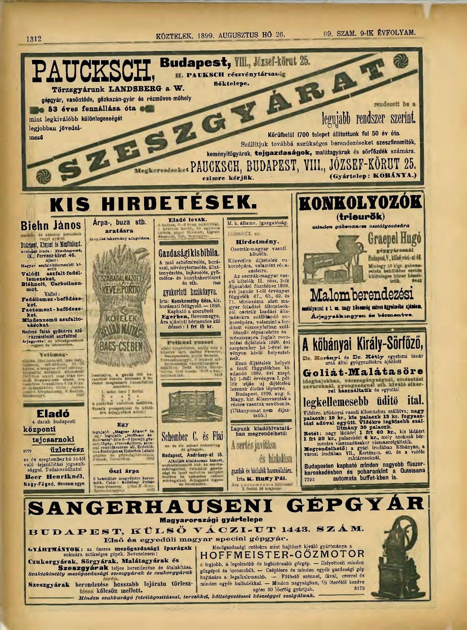 nmi Iroda: Budapest, IX., Ferencz-körut 46.,Tj Ajánl: -,* ' : Magyar aszfalt-bitnmenbol ké- 6 i ' szült Valódi aszfalt-fedéllemezeket, Biéhnolt, Carbollnenrnot. fi Vállal: ; ; Fedéllemez;-befödéseket.