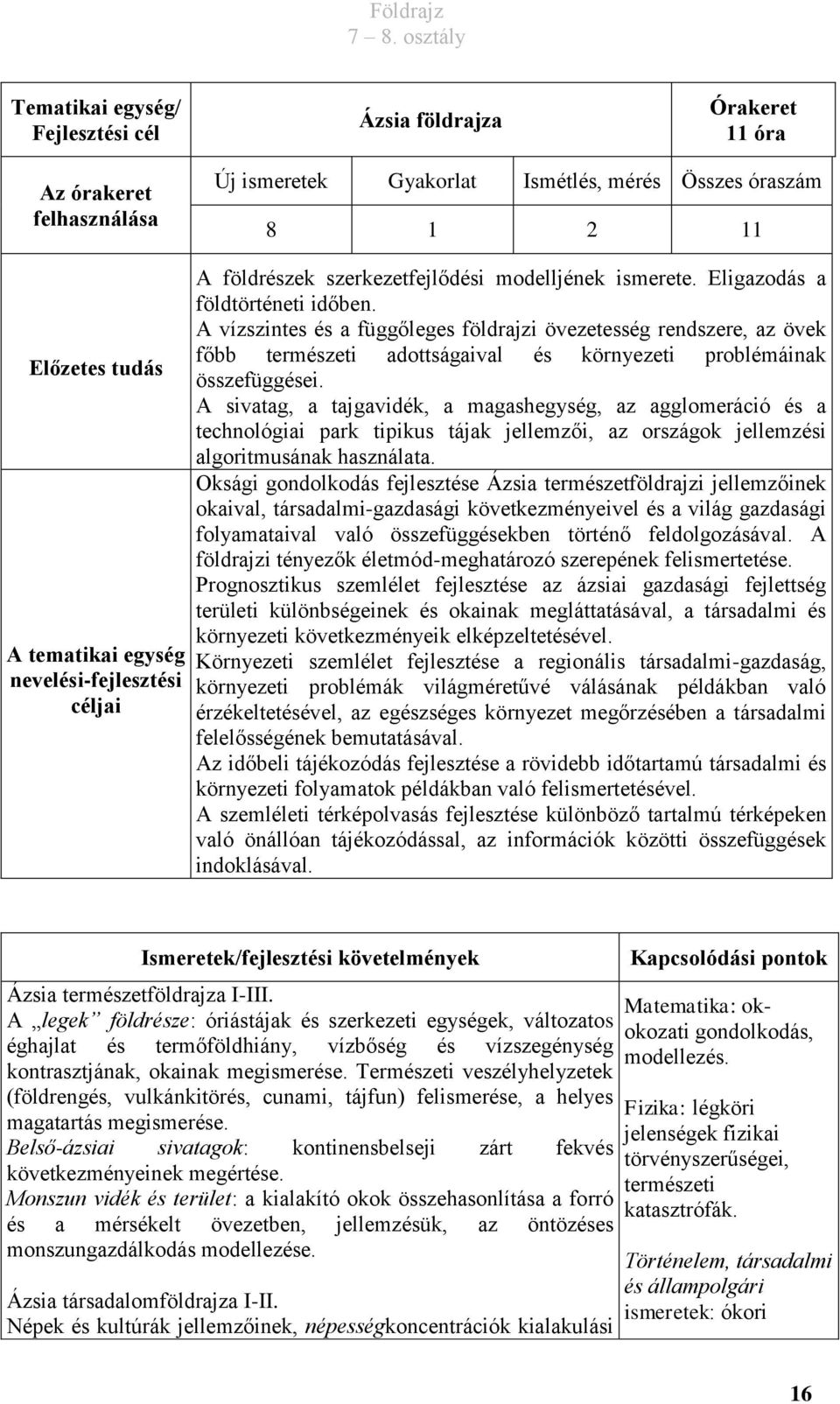 A vízszintes és a függőleges földrajzi övezetesség rendszere, az övek főbb természeti adottságaival és környezeti problémáinak összefüggései.