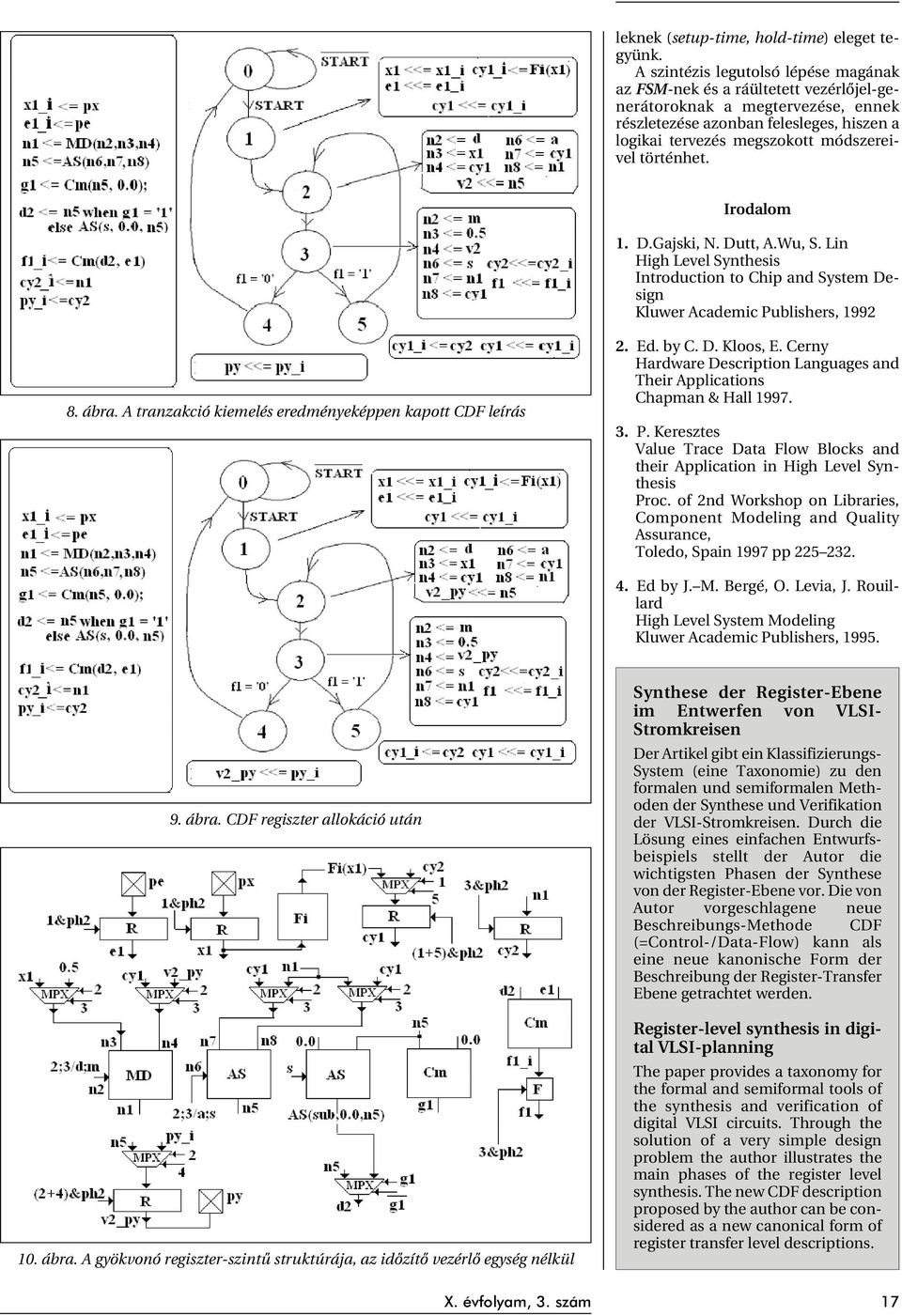 történhet. Irodalom 1. D.Gajski, N. Dutt, A.Wu, S. Lin High Level Synthesis Introduction to Chip and System Design Kluwer Academic Publishers, 1992 8. ábra.