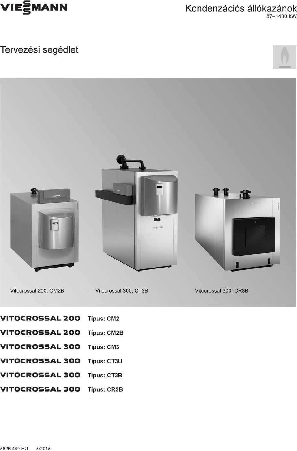 CM2B VITOCROSSL 300 Típus: CM3 VITOCROSSL 300 Típus: CT3U