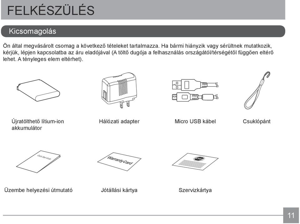 felhasználás országától/térségétől függően eltérő lehet. A tényleges elem eltérhet).