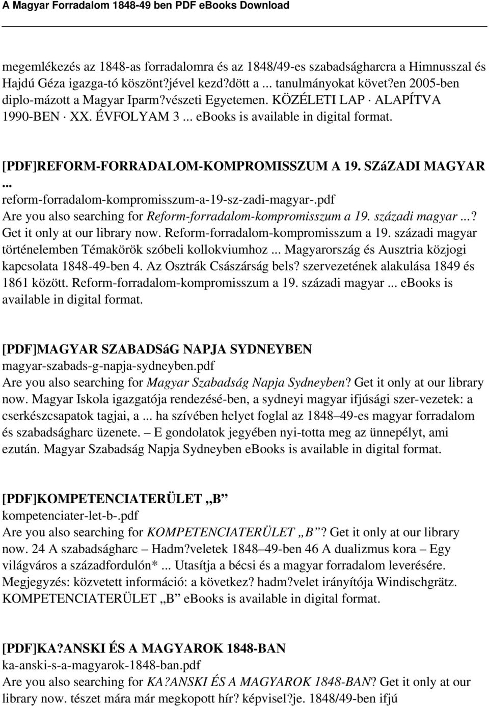 pdf Are you also searching for Reform-forradalom-kompromisszum a 19. századi magyar...? Get it only at our library now. Reform-forradalom-kompromisszum a 19. századi magyar történelemben Témakörök szóbeli kollokviumhoz.