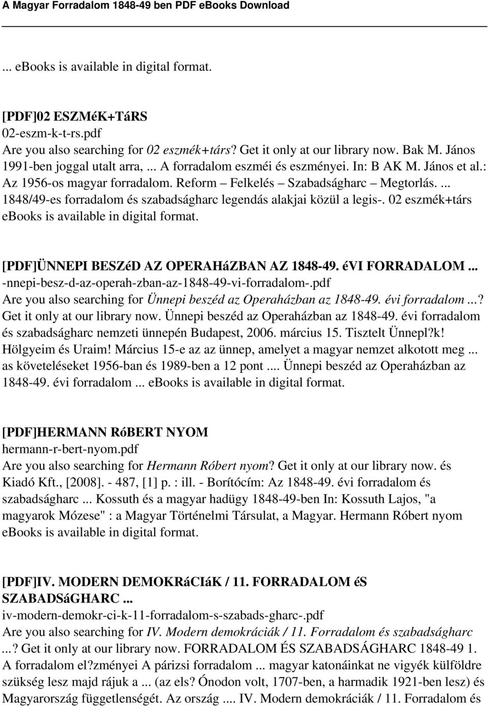 02 eszmék+társ [PDF]ÜNNEPI BESZéD AZ OPERAHáZBAN AZ 1848-49. évi FORRADALOM... -nnepi-besz-d-az-operah-zban-az-1848-49-vi-forradalom-.