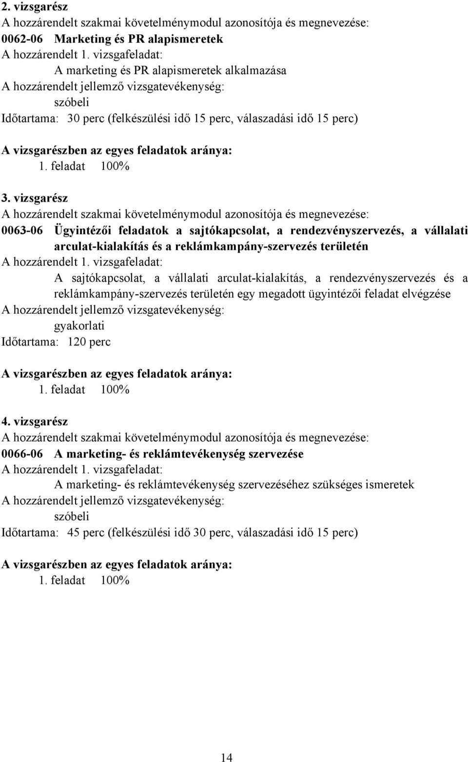 az egyes feladatok aránya: 1. feladat 100% 3.