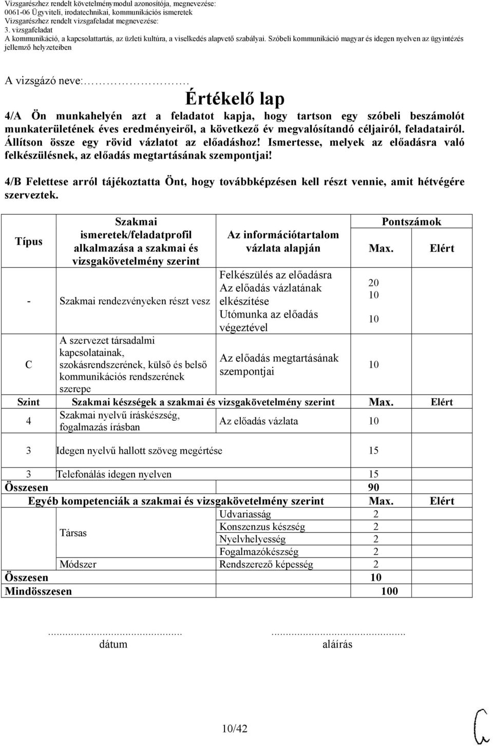 4/B Felettese arról tájékoztatta Önt, hogy továbbképzésen kell részt vennie, amit hétvégére szerveztek.