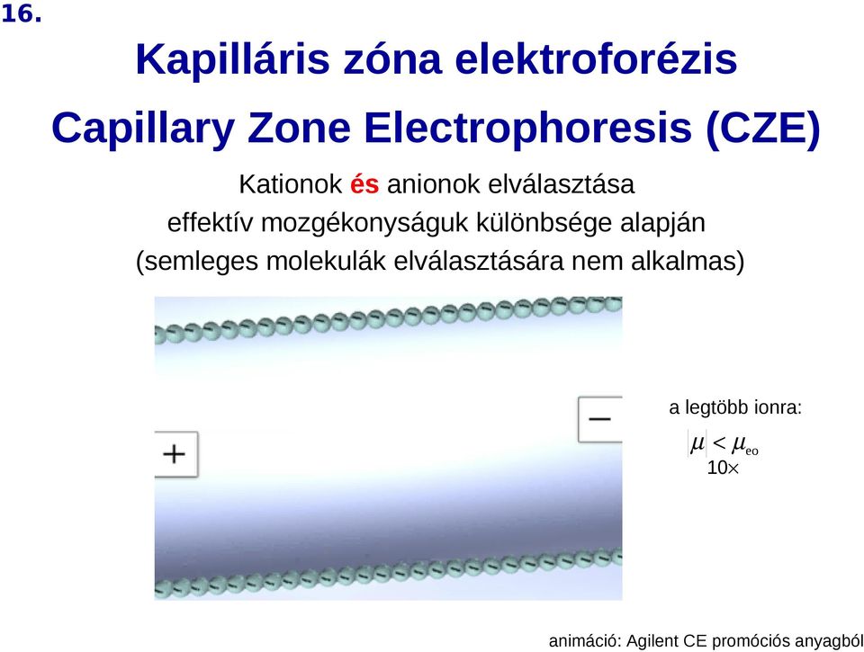 különbsége alapján (semleges molekulák elválasztására nem