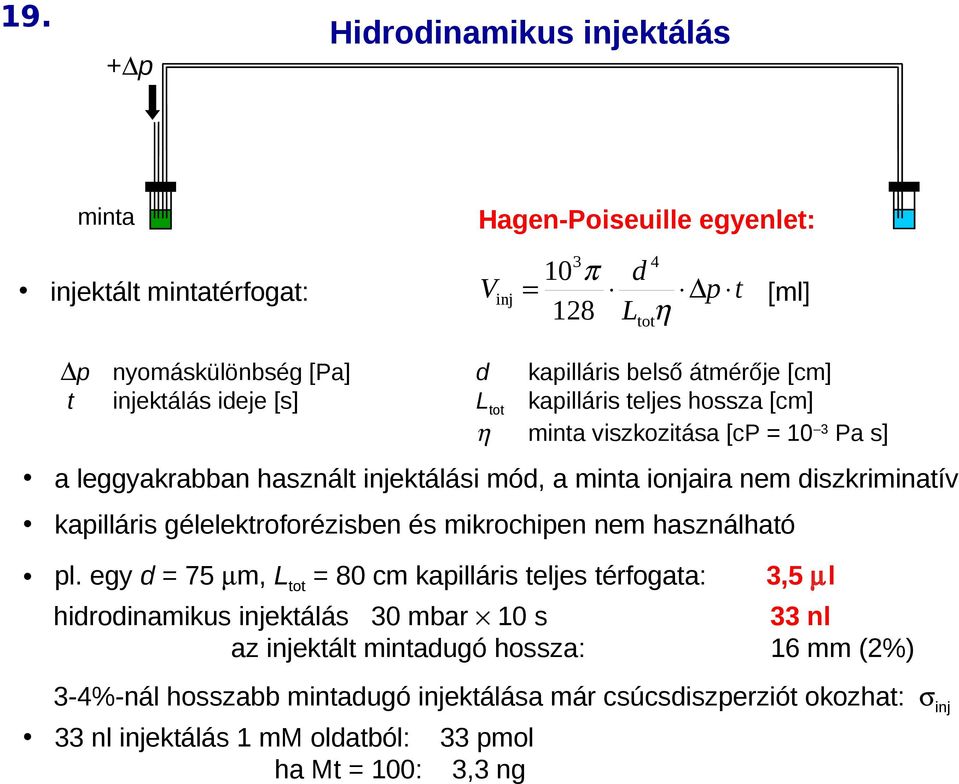 diszkriminatív kapilláris gélelektroforézisben és mikrochipen nem használható pl.