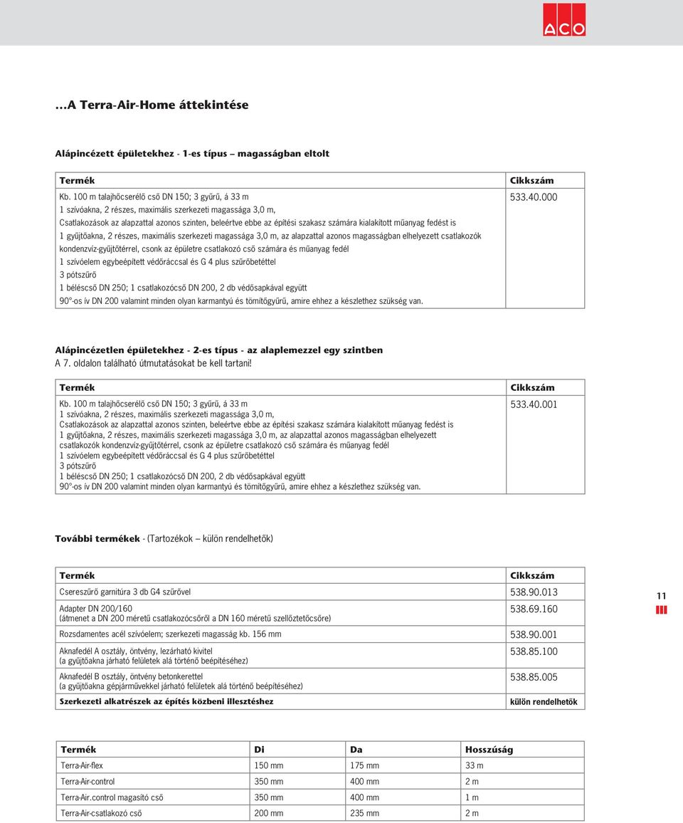 kialakított mûanyag fedést is 1 gyûjtôakna, 2 részes, maximális szerkezeti magassága 3,0 m, az alapzattal azonos magasságban elhelyezett csatlakozók kondenzvíz-gyûjtôtérrel, csonk az épületre