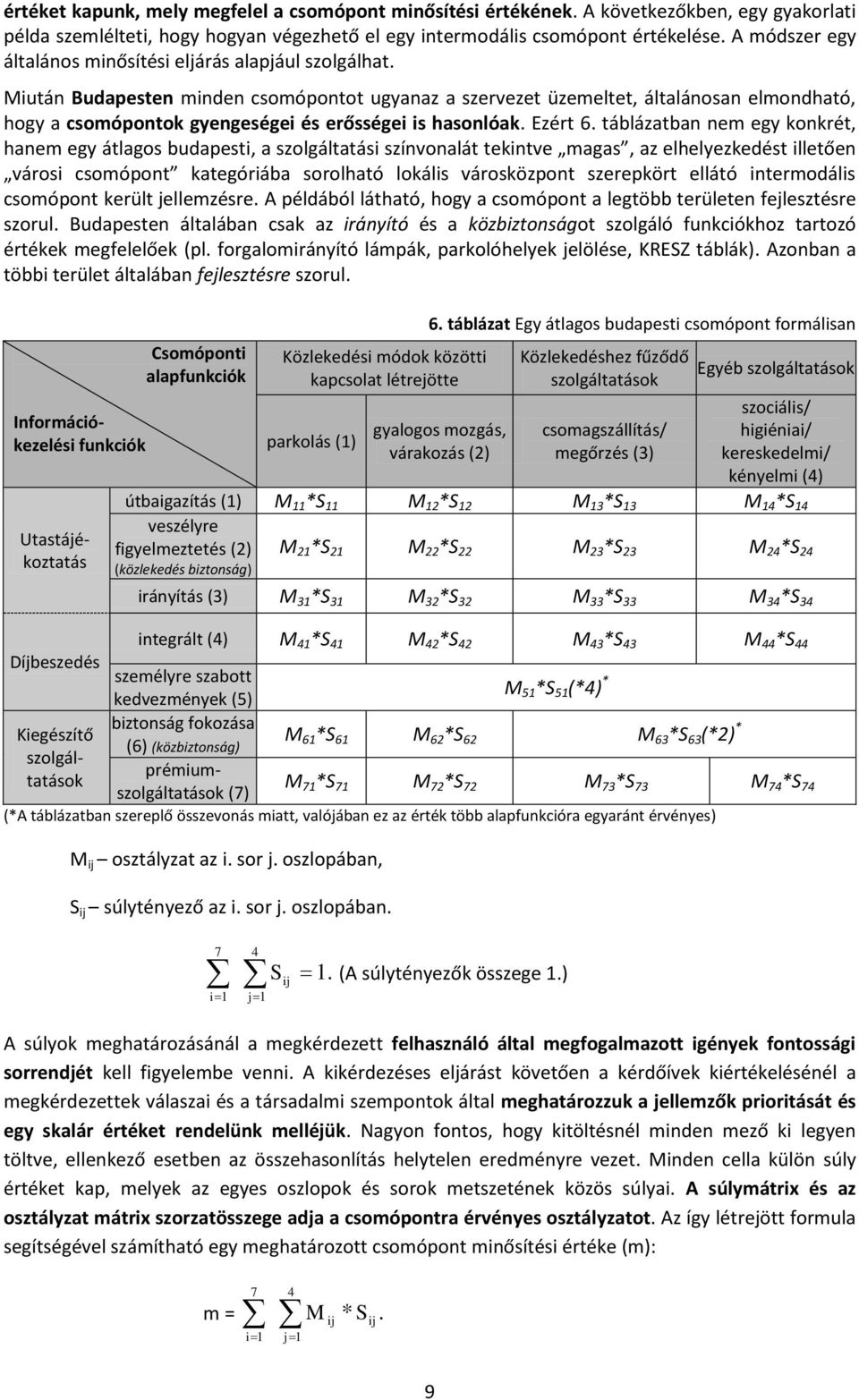 Miután Budapesten minden csomópontot ugyanaz a szervezet üzemeltet, általánosan elmondható, hogy a csomópontok gyengeségei és erősségei is hasonlóak. Ezért 6.