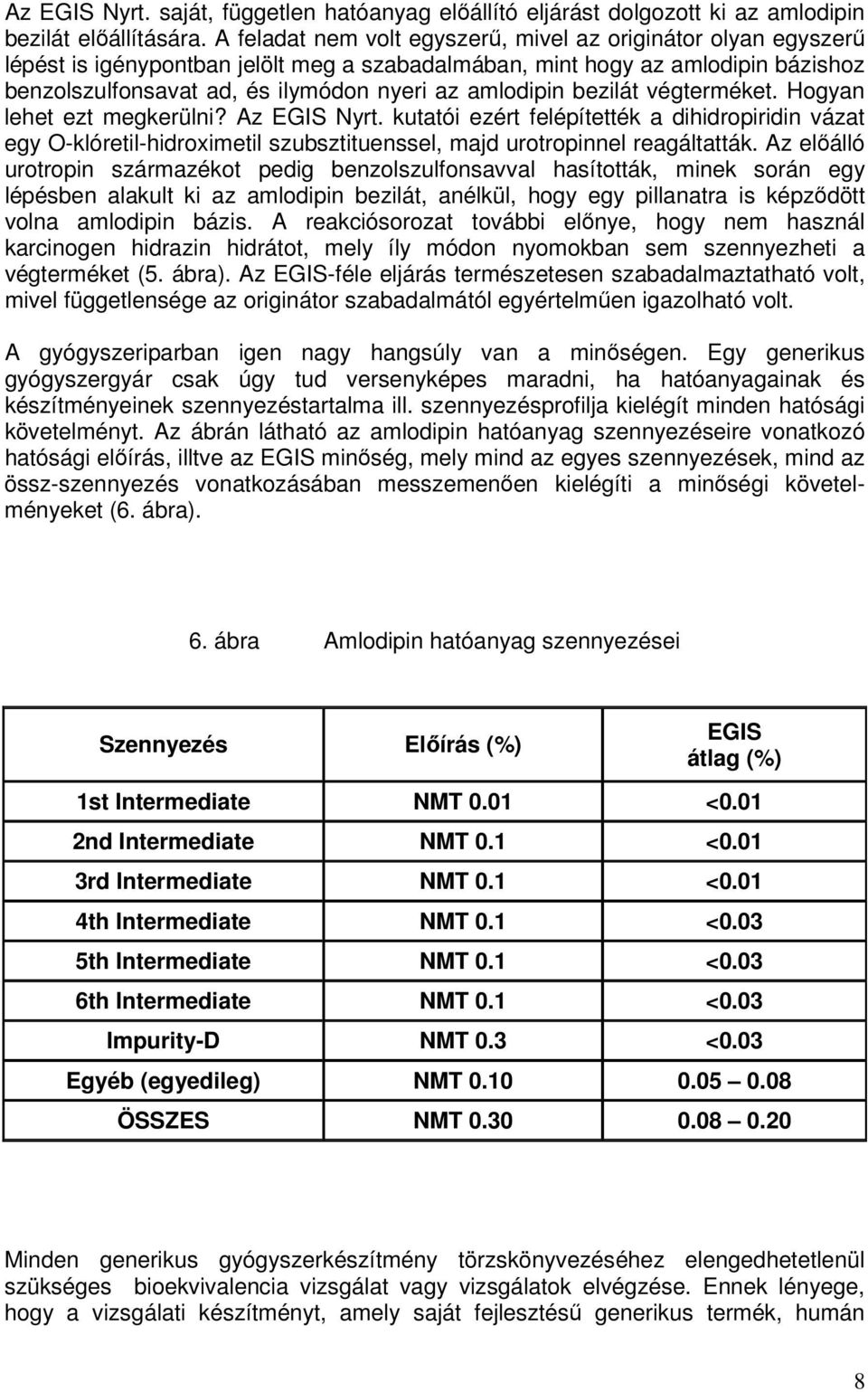 amlodipin bezilát végterméket. ogyan lehet ezt megkerülni? Az EGIS yrt. kutatói ezért felépítették a dihidropiridin vázat egy -klóretil-hidroximetil szubsztituenssel, majd urotropinnel reagáltatták.