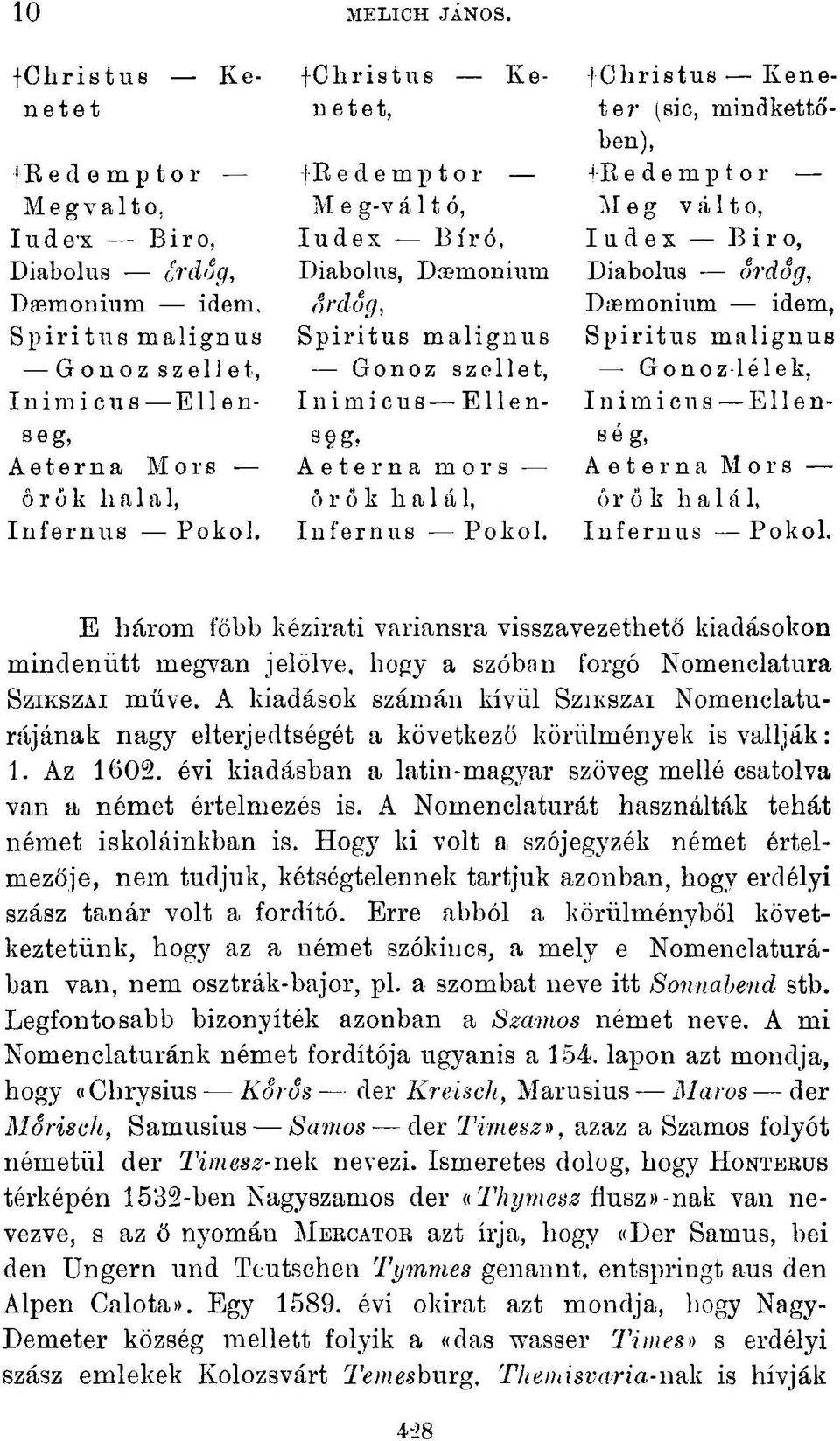 fchristus Kenetet, fr edemptor M e g-v á 11 ó, Iudex Bíró, Diabolus, Daemonium őrdőg, Spiritus malignus Gonoz szellet, Inimicus Ellen- Aeterna mors őrök halál, Internus Pokol. fchristus Kenete?