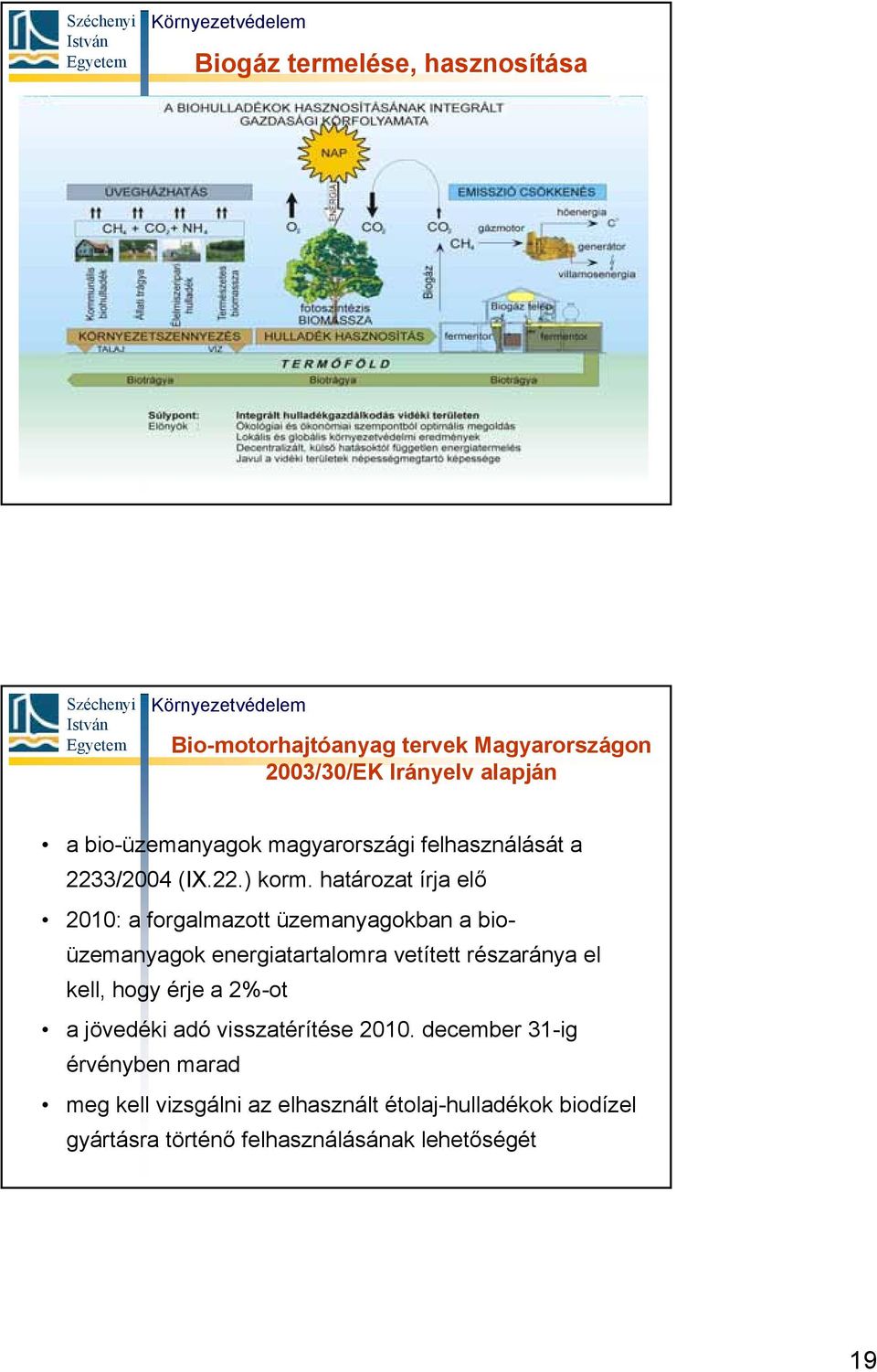 határozat írja elő 2010: a forgalmazott üzemanyagokban a bioüzemanyagok energiatartalomra vetített részaránya el kell,