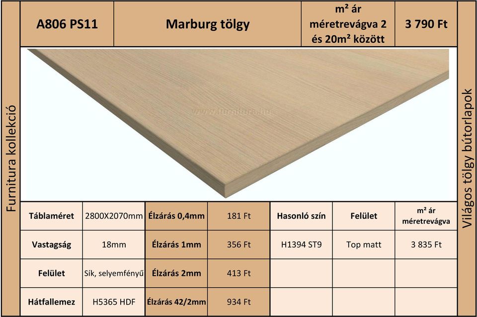 H1394 ST9 Top matt 3 835 Ft Felület