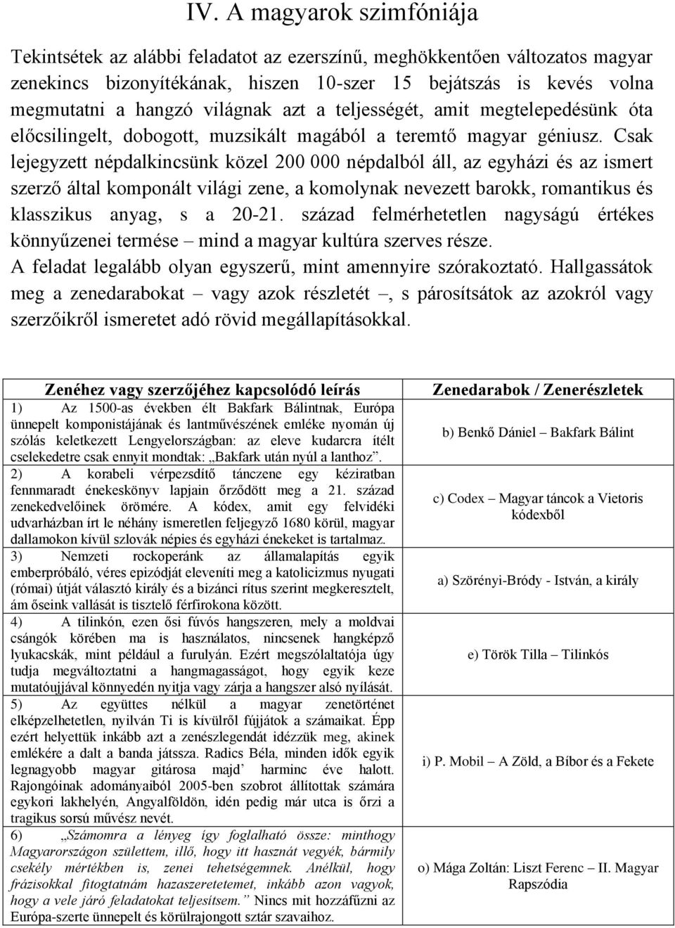 Csak lejegyzett népdalkincsünk közel 200 000 népdalból áll, az egyházi és az ismert szerző által komponált világi zene, a komolynak nevezett barokk, romantikus és klasszikus anyag, s a 20-21.