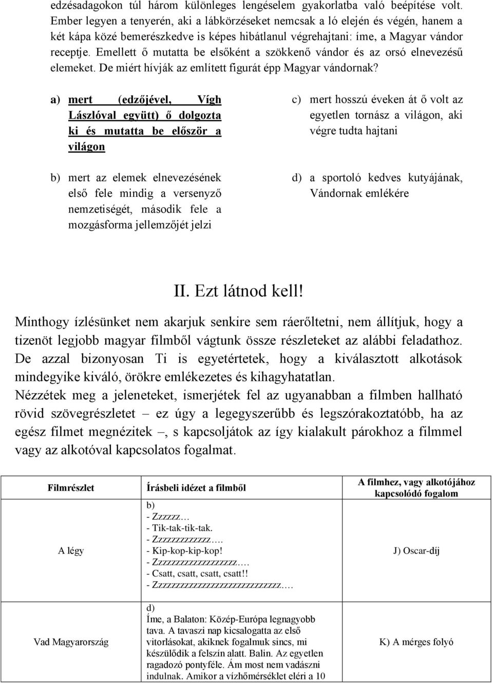 Emellett ő mutatta be elsőként a szökkenő vándor és az orsó elnevezésű elemeket. De miért hívják az említett figurát épp Magyar vándornak?