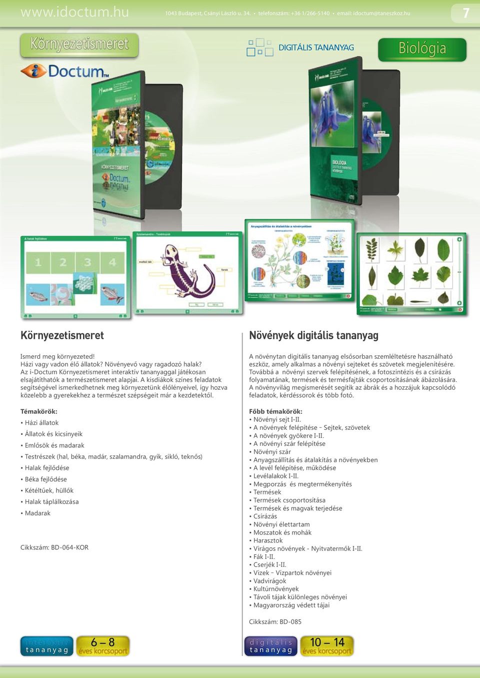 Az i-doctum Környezetismeret gal játékosan elsajátíthatók a természetismeret alapjai.