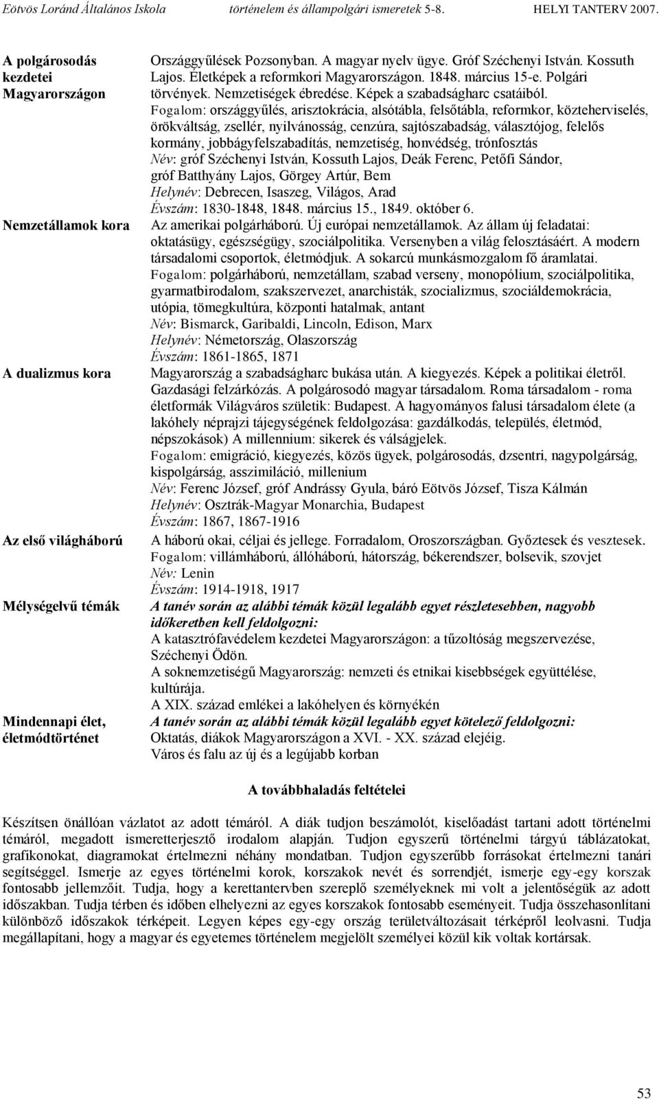 Fogalom: országgyűlés, arisztokrácia, alsótábla, felsőtábla, reformkor, közteherviselés, örökváltság, zsellér, nyilvánosság, cenzúra, sajtószabadság, választójog, felelős kormány,