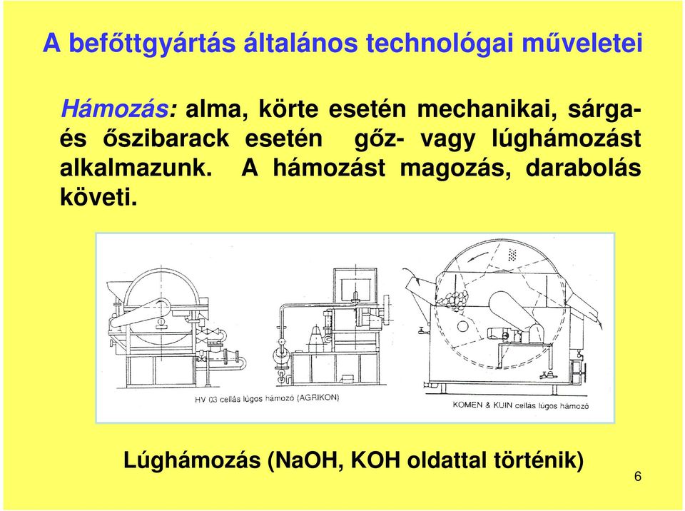 gőz- vagy lúghámozást alkalmazunk.