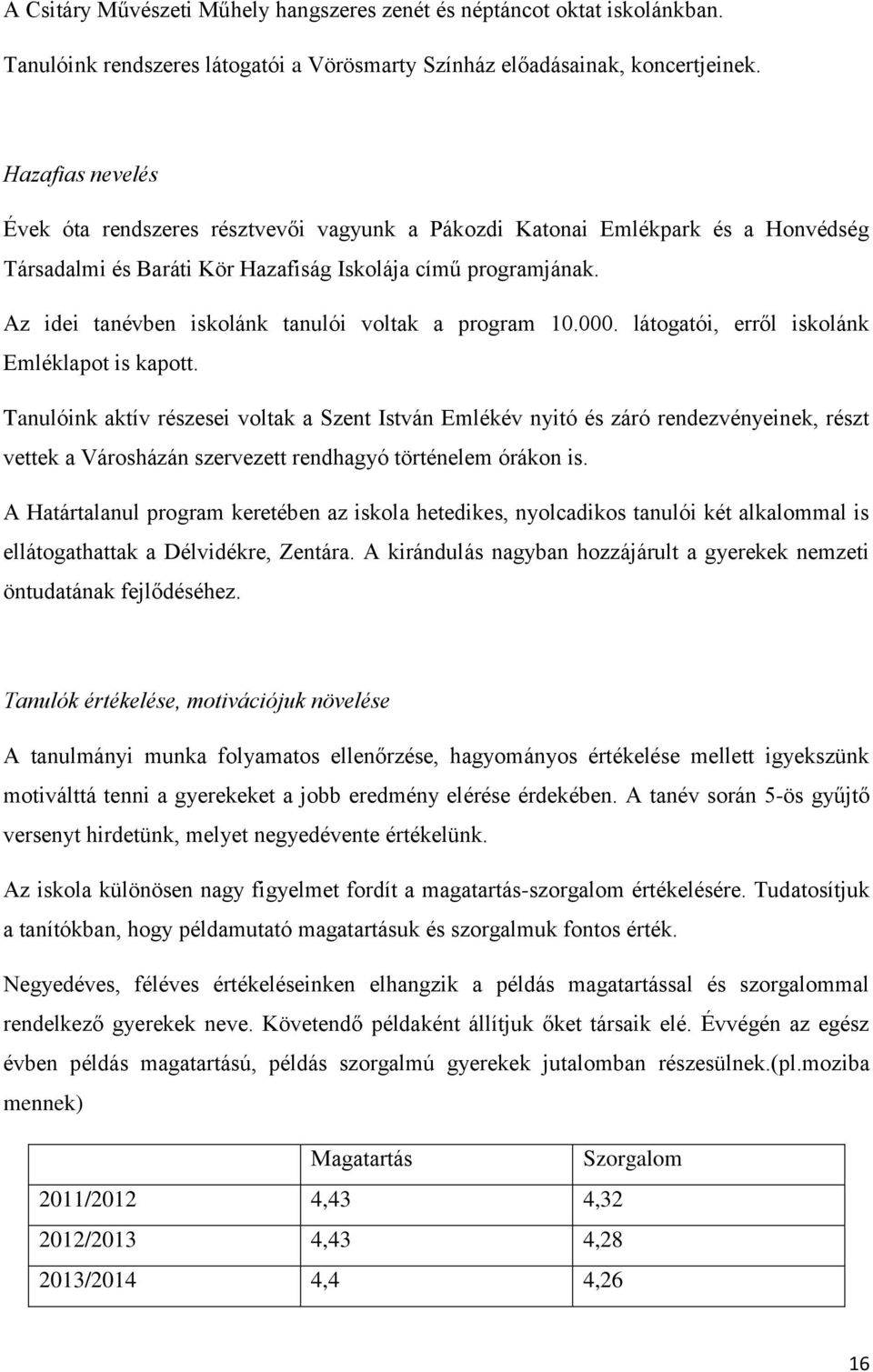 Az idei tanévben iskolánk tanulói voltak a program 10.000. látogatói, erről iskolánk Emléklapot is kapott.