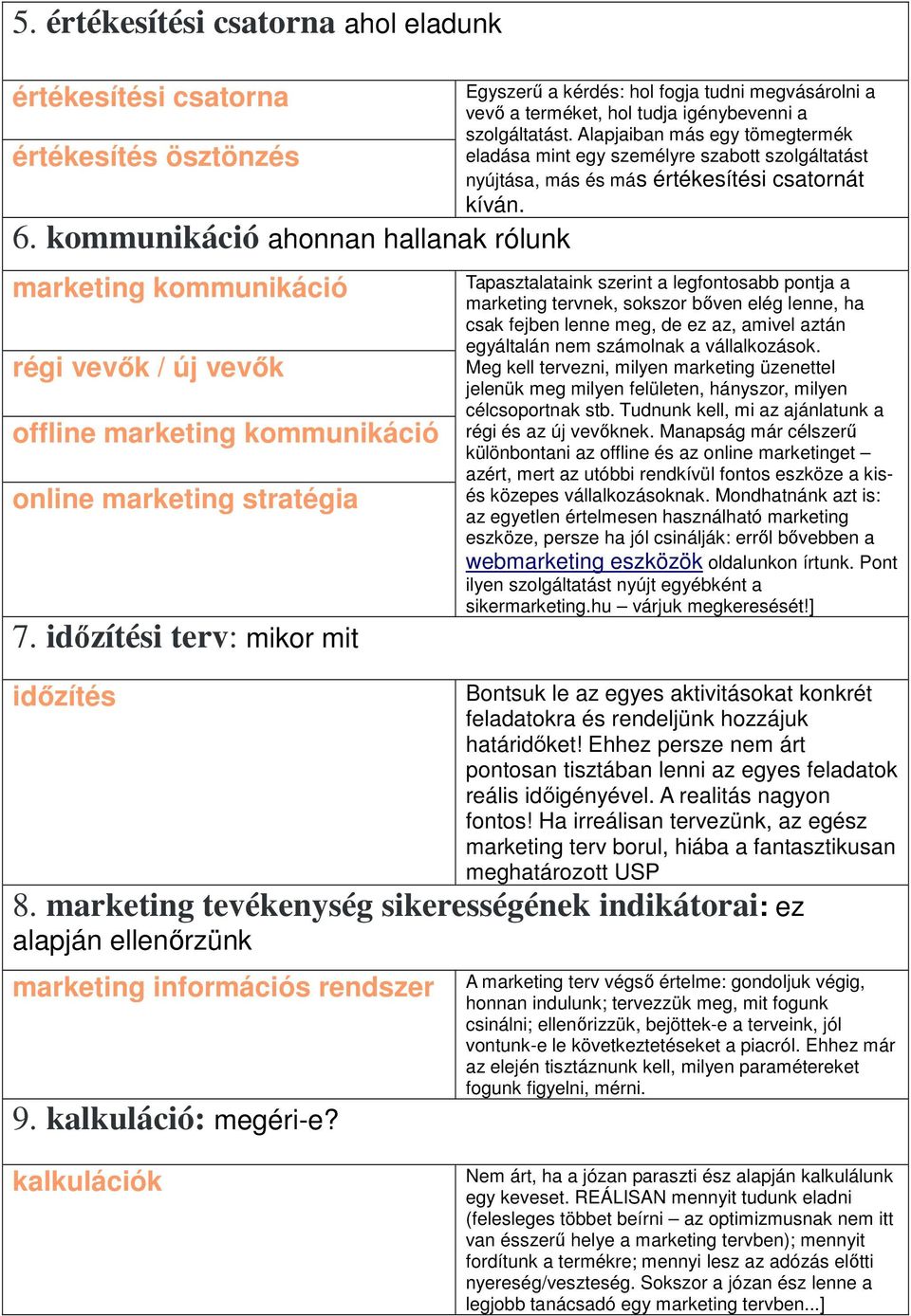 időzítési terv: mikor mit időzítés Egyszerű a kérdés: hol fogja tudni megvásárolni a vevő a terméket, hol tudja igénybevenni a szolgáltatást.