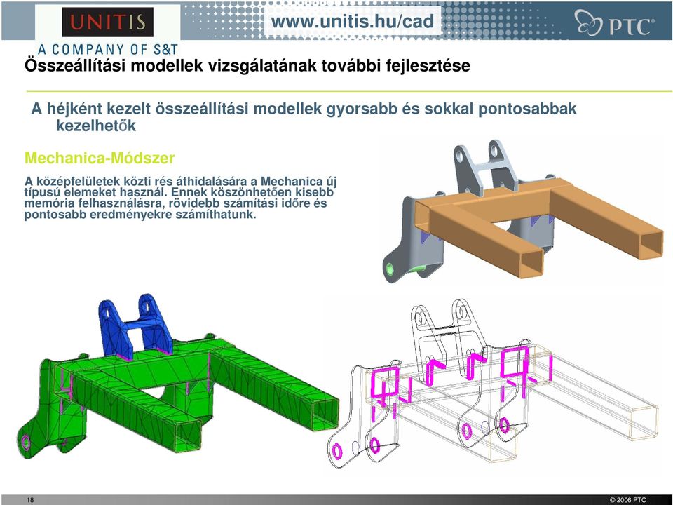 közti rés áthidalására a Mechanica új típusú elemeket használ.