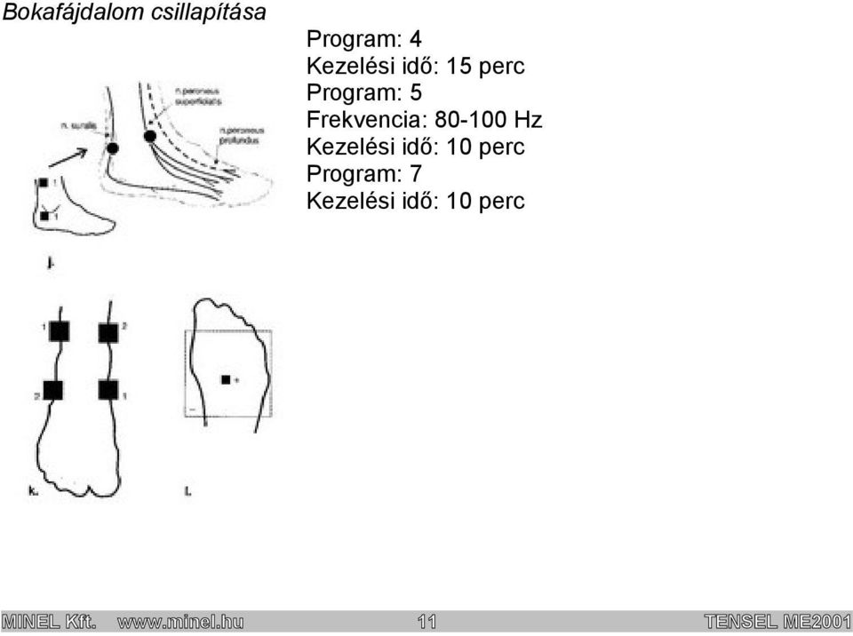 Kezelési idő: 10 perc Program: 7 Kezelési idő: