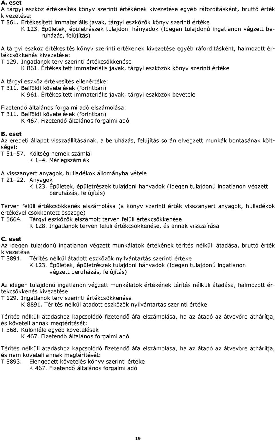 Épületek, épületrészek tulajdoni hányadok (Idegen tulajdonú ingatlanon végzett beruházás, felújítás) A tárgyi eszköz értékesítés könyv szerinti értékének kivezetése egyéb ráfordításként, halmozott