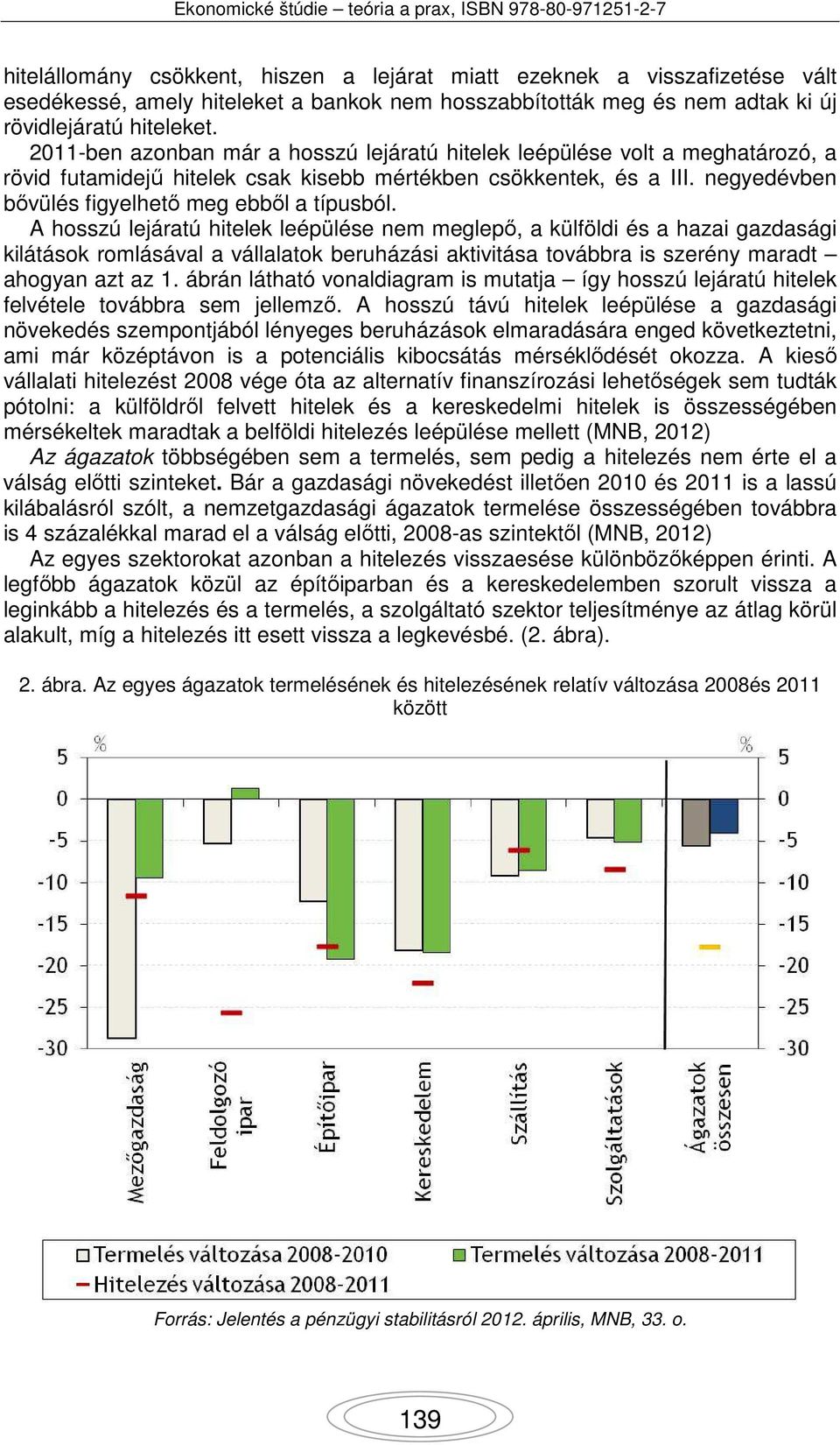 A hosszú lejáratú hitelek leépülése nem meglepő, a külföldi és a hazai gazdasági kilátások romlásával a vállalatok beruházási aktivitása továbbra is szerény maradt ahogyan azt az 1.